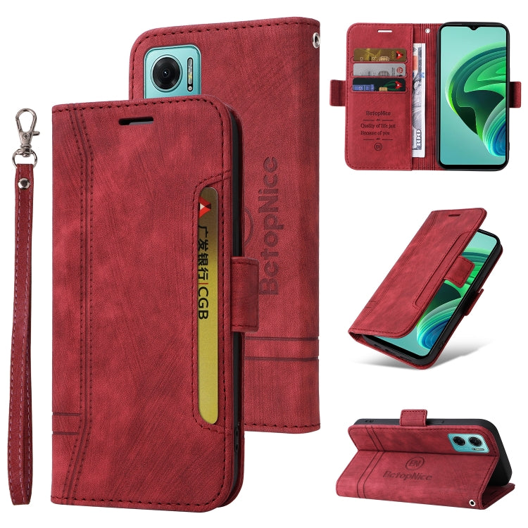 BETOPNICE Dual-Side Schnallen-Lederhülle, für Honor X9 4G / 5G / Honor X30, für Motorola Moto E20 / E30 / E40, für Xiaomi Redmi Note 11E 5G, für Xiaomi 11T / 11T Pro