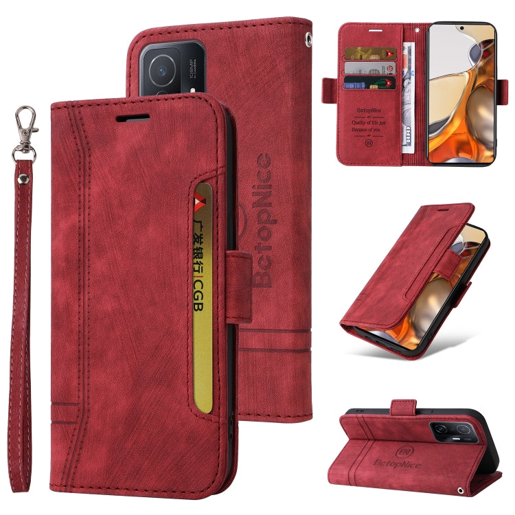 BETOPNICE Dual-Side Schnallen-Lederhülle, für Honor X9 4G / 5G / Honor X30, für Motorola Moto E20 / E30 / E40, für Xiaomi Redmi Note 11E 5G, für Xiaomi 11T / 11T Pro