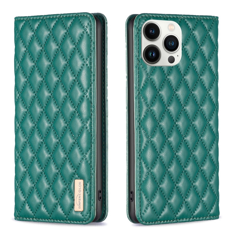 Diamond Lattice Magnetic Leather Flip Case – iPhone 13 Pro Max / 13 Pro / 13 / 12 Pro Max
