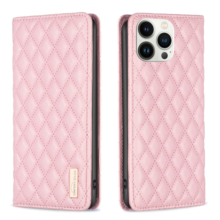 Diamond Lattice Magnetic Leather Flip Case – iPhone 13 Pro Max / 13 Pro / 13 / 12 Pro Max