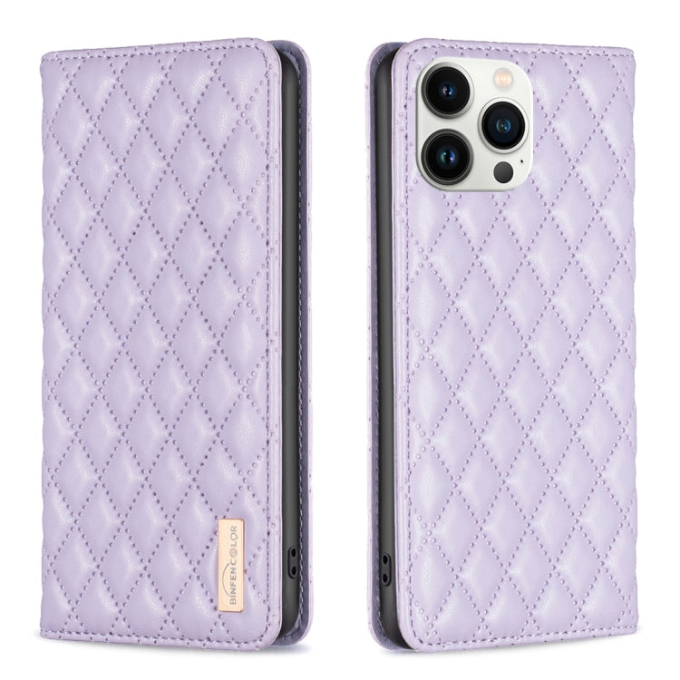 Diamond Lattice Magnetic Leather Flip Case – iPhone 13 Pro Max / 13 Pro / 13 / 12 Pro Max