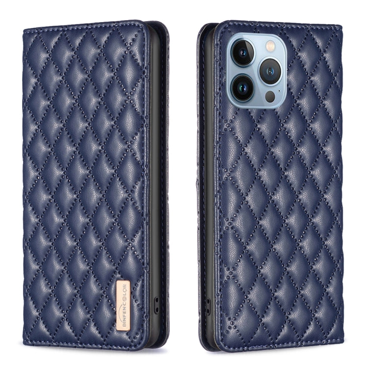 Diamond Lattice Magnetic Leather Flip Case – iPhone 13 Pro Max / 13 Pro / 13 / 12 Pro Max