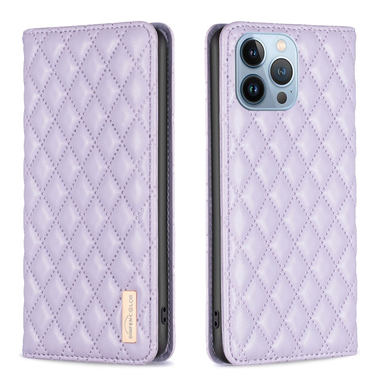 Diamond Lattice Magnetic Leather Flip Case – iPhone 13 Pro Max / 13 Pro / 13 / 12 Pro Max