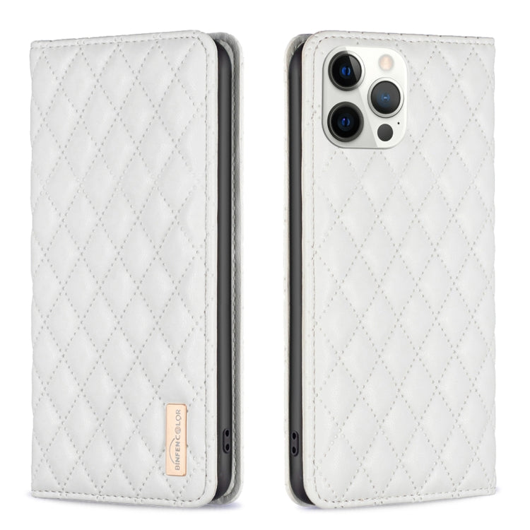 Diamond Lattice Magnetic Leather Flip Case – iPhone 13 Pro Max / 13 Pro / 13 / 12 Pro Max