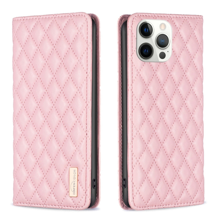 Diamond Lattice Magnetic Leather Flip Case – iPhone 13 Pro Max / 13 Pro / 13 / 12 Pro Max