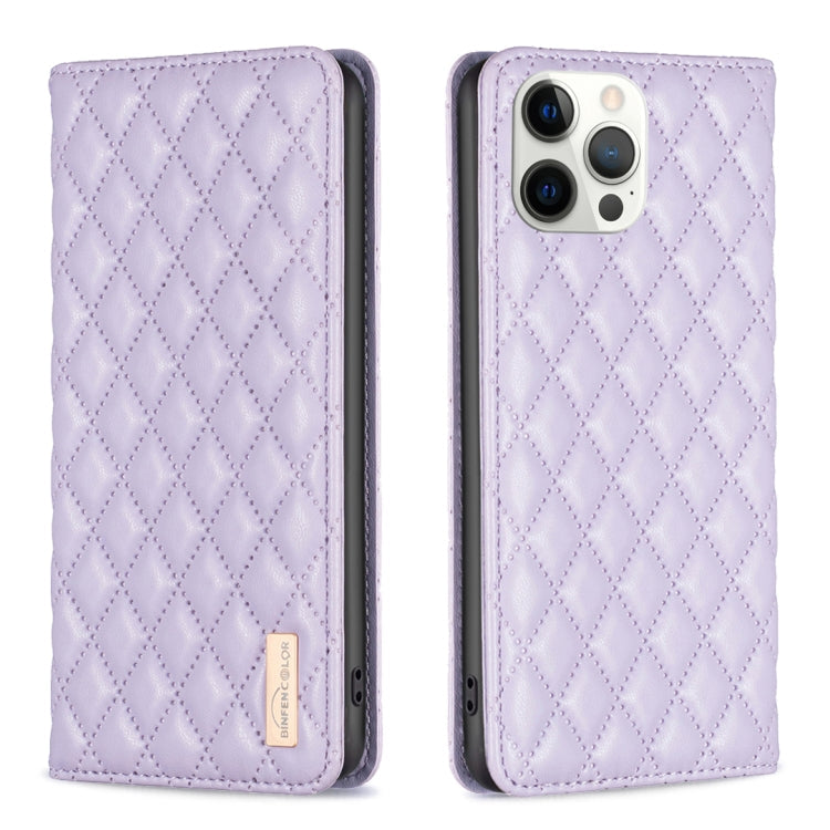 Diamond Lattice Magnetic Leather Flip Case – iPhone 13 Pro Max / 13 Pro / 13 / 12 Pro Max