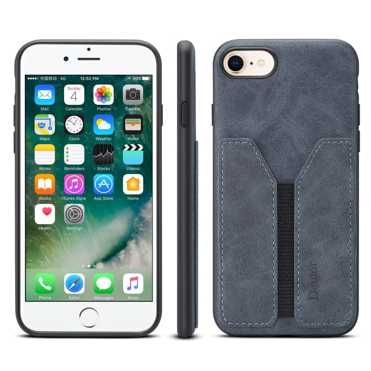 Funda de teléfono con tapa trasera de PU y tarjeta elástica Denior DV, para iPhone 11 Pro, para iPhone 11 Pro Max, para iPhone X / XS, para iPhone XR, para iPhone XS Max, para iPhone SE 2022 / SE 2020 / 7 / 8
