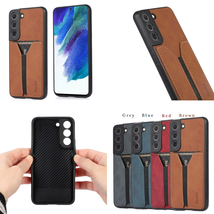 Denior DV Elastic Card PU Back Cover Handyhülle, für Samsung Galaxy S22 5G, für Samsung Galaxy S22+ 5G, für Samsung Galaxy S22 Ultra 5G, für Samsung Galaxy S21 5G, für Samsung Galaxy S21+ 5G, für Samsung Galaxy S21 Ultra 5G