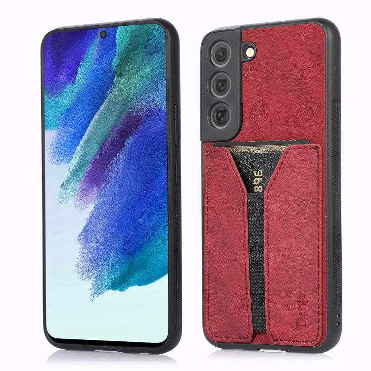 Denior DV Elastic Card PU Back Cover Handyhülle, für Samsung Galaxy S22 5G, für Samsung Galaxy S22+ 5G, für Samsung Galaxy S22 Ultra 5G, für Samsung Galaxy S21 5G, für Samsung Galaxy S21+ 5G, für Samsung Galaxy S21 Ultra 5G