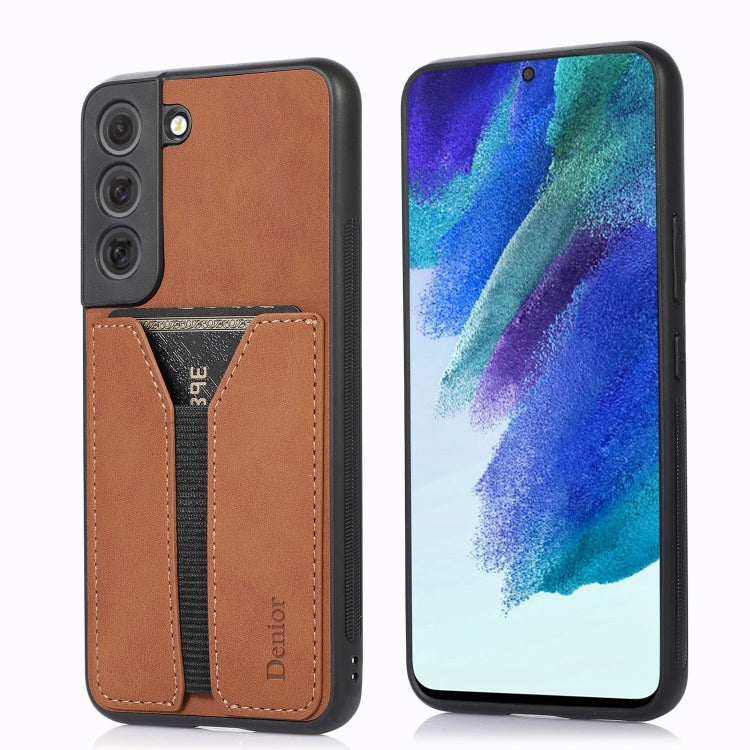 Denior DV Elastic Card PU Back Cover Handyhülle, für Samsung Galaxy S22 5G, für Samsung Galaxy S22+ 5G, für Samsung Galaxy S22 Ultra 5G, für Samsung Galaxy S21 5G, für Samsung Galaxy S21+ 5G, für Samsung Galaxy S21 Ultra 5G