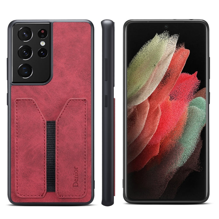 Denior DV Elastic Card PU Back Cover Handyhülle, für Samsung Galaxy S22 5G, für Samsung Galaxy S22+ 5G, für Samsung Galaxy S22 Ultra 5G, für Samsung Galaxy S21 5G, für Samsung Galaxy S21+ 5G, für Samsung Galaxy S21 Ultra 5G