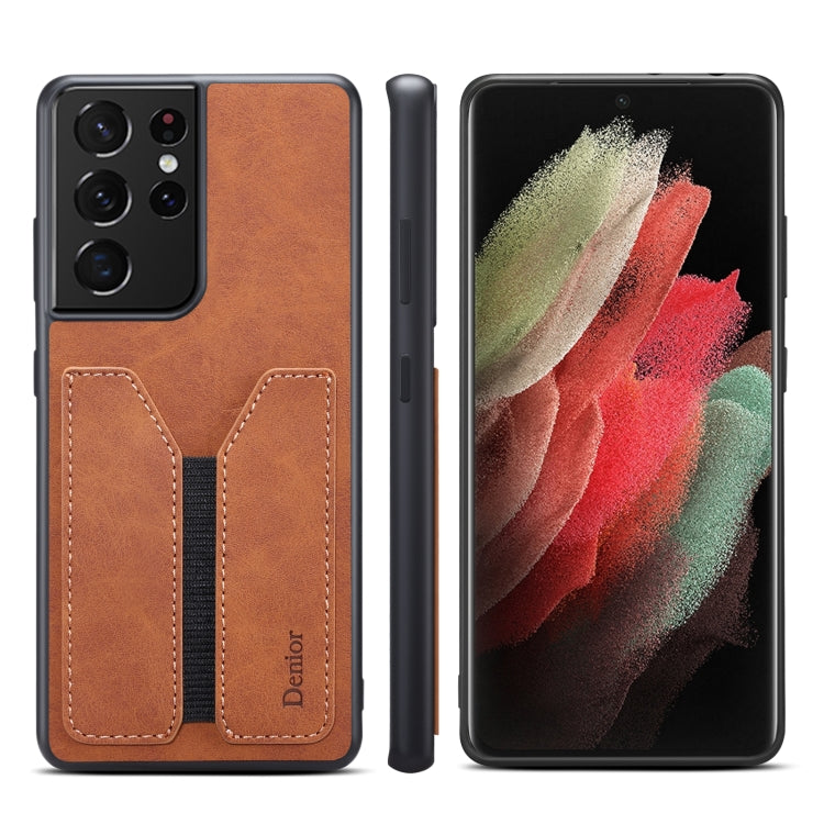 Denior DV Elastic Card PU Back Cover Handyhülle, für Samsung Galaxy S22 5G, für Samsung Galaxy S22+ 5G, für Samsung Galaxy S22 Ultra 5G, für Samsung Galaxy S21 5G, für Samsung Galaxy S21+ 5G, für Samsung Galaxy S21 Ultra 5G