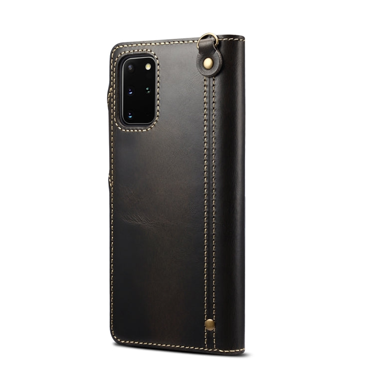 Denior Oil Wax Genuine Leather Magnetic Wallet Case – Samsung Galaxy S20 / S21 / Note20 Series
