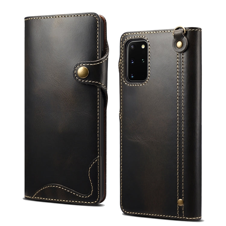 Denior Oil Wax Genuine Leather Magnetic Wallet Case – Samsung Galaxy S20 / S21 / Note20 Series
