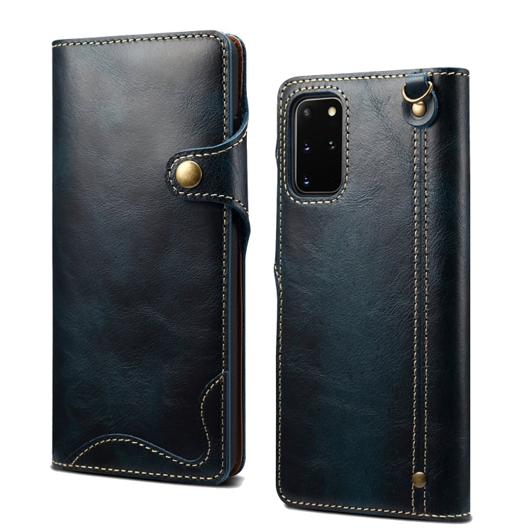 Denior Oil Wax Genuine Leather Magnetic Wallet Case – Samsung Galaxy S20 / S21 / Note20 Series