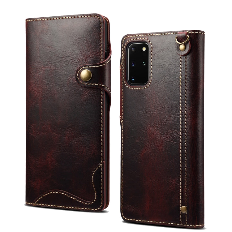 Denior Oil Wax Genuine Leather Magnetic Wallet Case – Samsung Galaxy S20 / S21 / Note20 Series