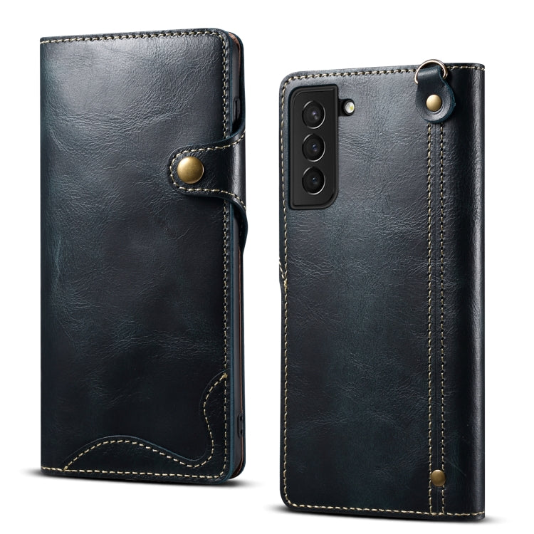 Denior Oil Wax Genuine Leather Magnetic Wallet Case – Samsung Galaxy S20 / S21 / Note20 Series