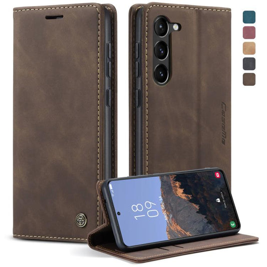 CaseMe 013 Retro Frosted Flip Leather Wallet Case – Samsung Galaxy S23 / S23+ / S23 Ultra 5G