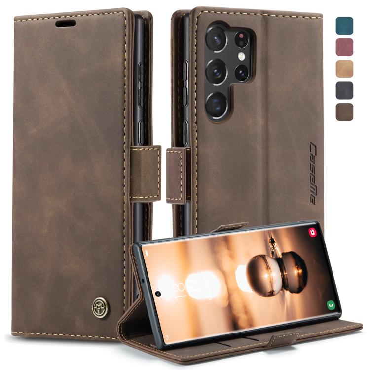 CaseMe 013 Retro Frosted Flip Leather Wallet Case – Samsung Galaxy S23 / S23+ / S23 Ultra 5G