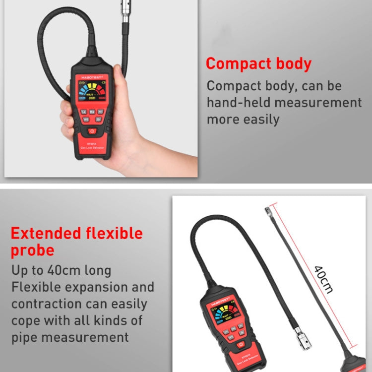 Detektor für brennbare Gase – HABOTEST HT601A | 0–9999ppm | Dualer Alarm