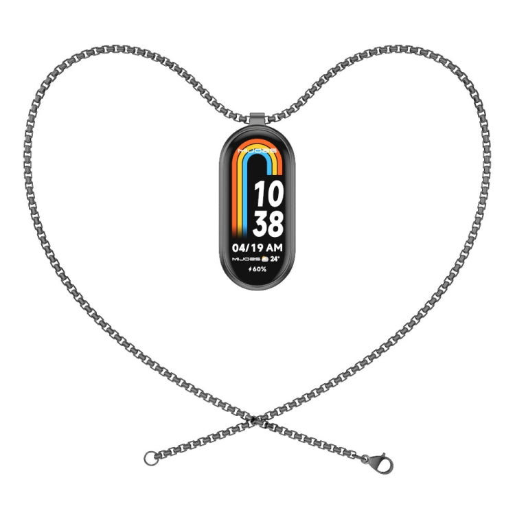 Mijobs Stainless Steel Watch Necklace Pendant for Xiaomi Smart Band 8, 9 & 10