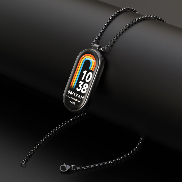 Mijobs Stainless Steel Watch Necklace Pendant for Xiaomi Smart Band 8, 9 & 10