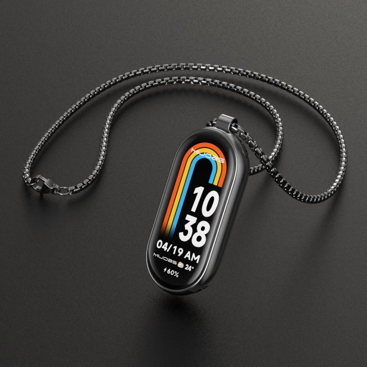 Mijobs Stainless Steel Watch Necklace Pendant for Xiaomi Smart Band 8, 9 & 10