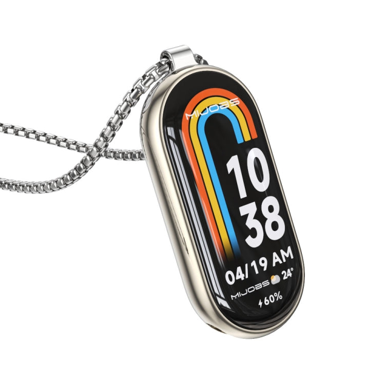 Mijobs Stainless Steel Watch Necklace Pendant for Xiaomi Smart Band 8, 9 & 10