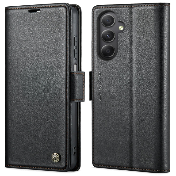CaseMe 023 RFID Blocking Wallet Case – Samsung Galaxy S23 FE / A14 / A24 / A34 | Litchi Leather with Stand