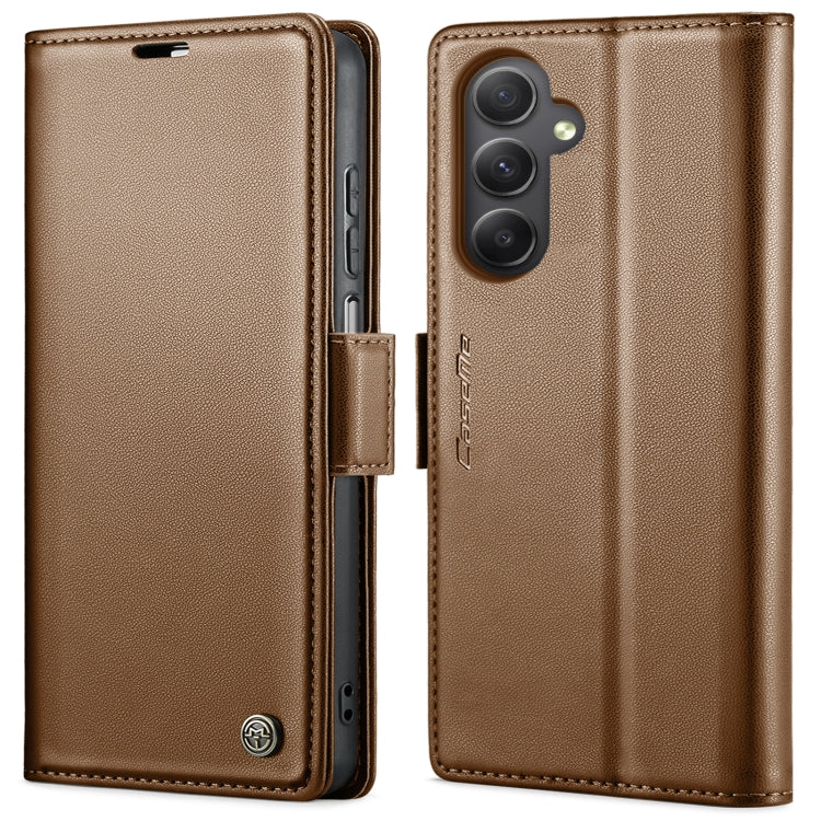 CaseMe 023 RFID Blocking Wallet Case – Samsung Galaxy S23 FE / A14 / A24 / A34 | Litchi Leather with Stand