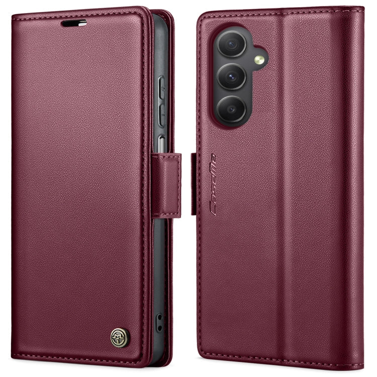 CaseMe 023 RFID Blocking Wallet Case – Samsung Galaxy S23 FE / A14 / A24 / A34 | Litchi Leather with Stand