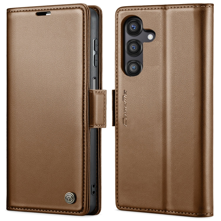 CaseMe 023 RFID Blocking Wallet Case – Samsung Galaxy S23 FE / A14 / A24 / A34 | Litchi Leather with Stand