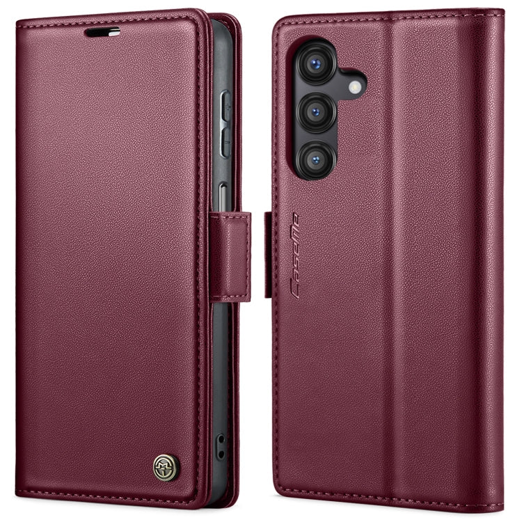 CaseMe 023 RFID Blocking Wallet Case – Samsung Galaxy S23 FE / A14 / A24 / A34 | Litchi Leather with Stand