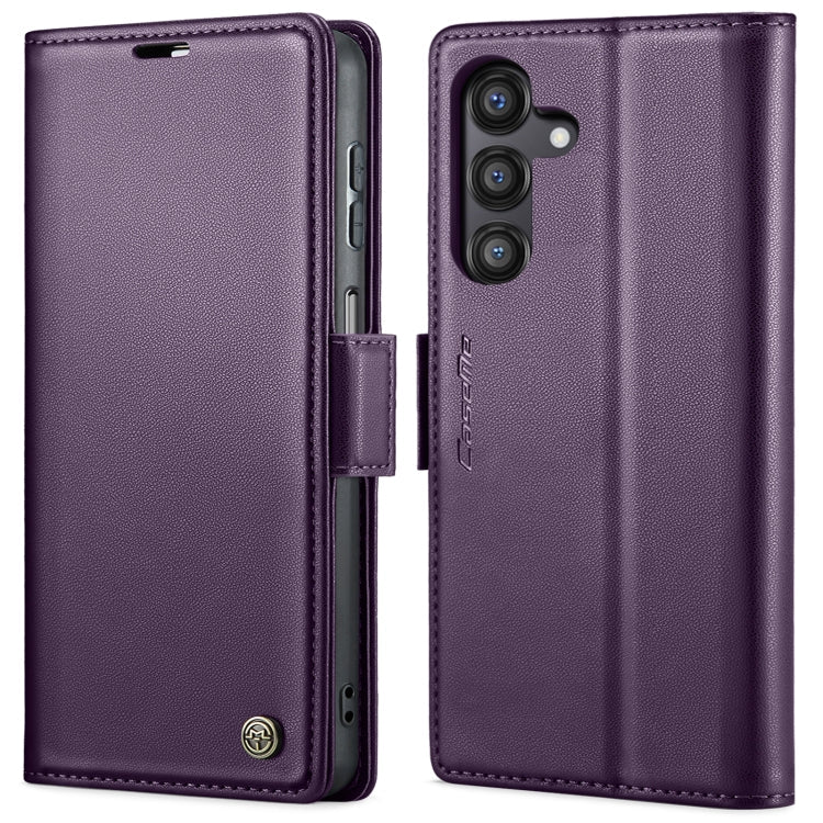 CaseMe 023 RFID Blocking Wallet Case – Samsung Galaxy S23 FE / A14 / A24 / A34 | Litchi Leather with Stand