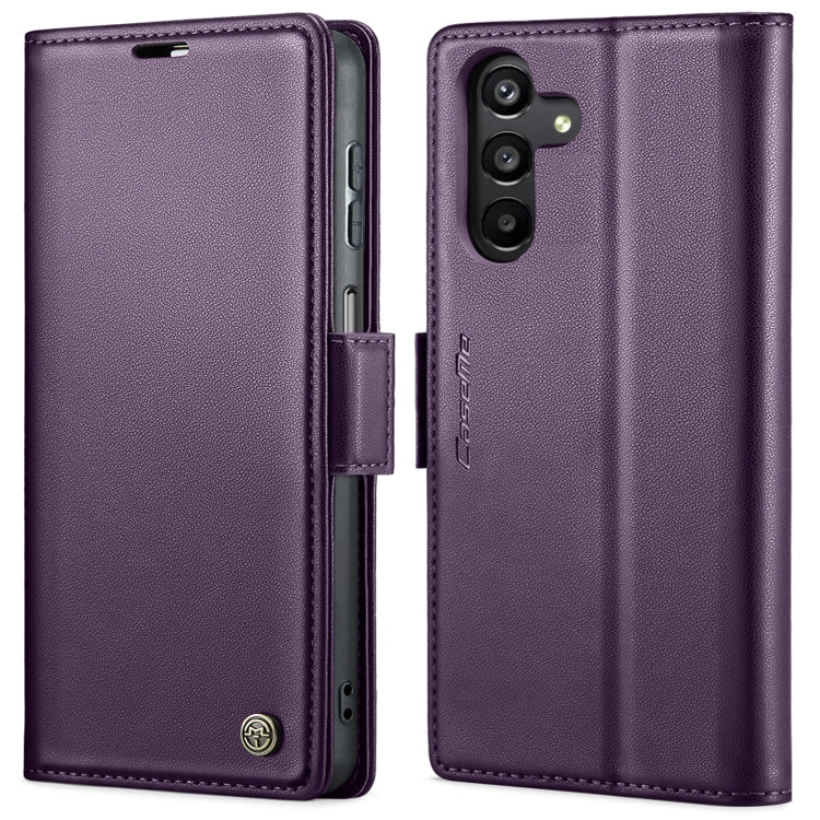 CaseMe 023 RFID Blocking Wallet Case – Samsung Galaxy S23 FE / A14 / A24 / A34 | Litchi Leather with Stand