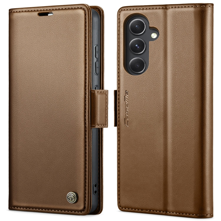 CaseMe 023 RFID Blocking Wallet Case – Samsung Galaxy S23 FE / A14 / A24 / A34 | Litchi Leather with Stand