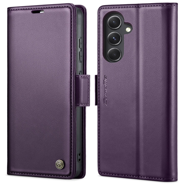 CaseMe 023 RFID Blocking Wallet Case – Samsung Galaxy S23 FE / A14 / A24 / A34 | Litchi Leather with Stand