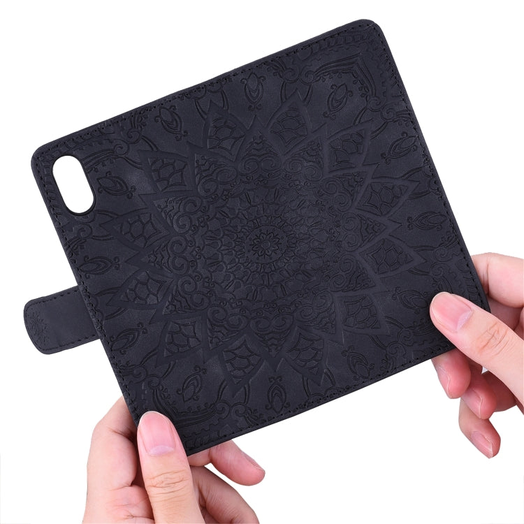 Embossed Sunflower Flip Wallet Case with Card Slots & Holder for Xiaomi & Huawei