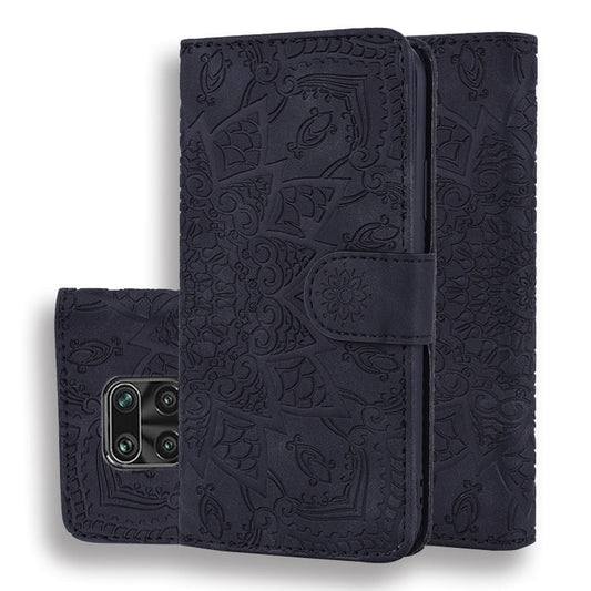 Funda tipo cartera con tapa de girasol en relieve, con ranuras para tarjetas y soporte para Xiaomi y Huawei