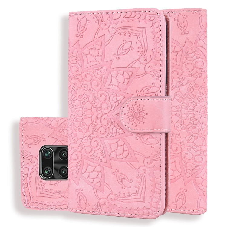Embossed Sunflower Flip Wallet Case with Card Slots & Holder for Xiaomi & Huawei