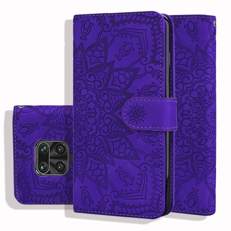 Embossed Sunflower Flip Wallet Case with Card Slots & Holder for Xiaomi & Huawei