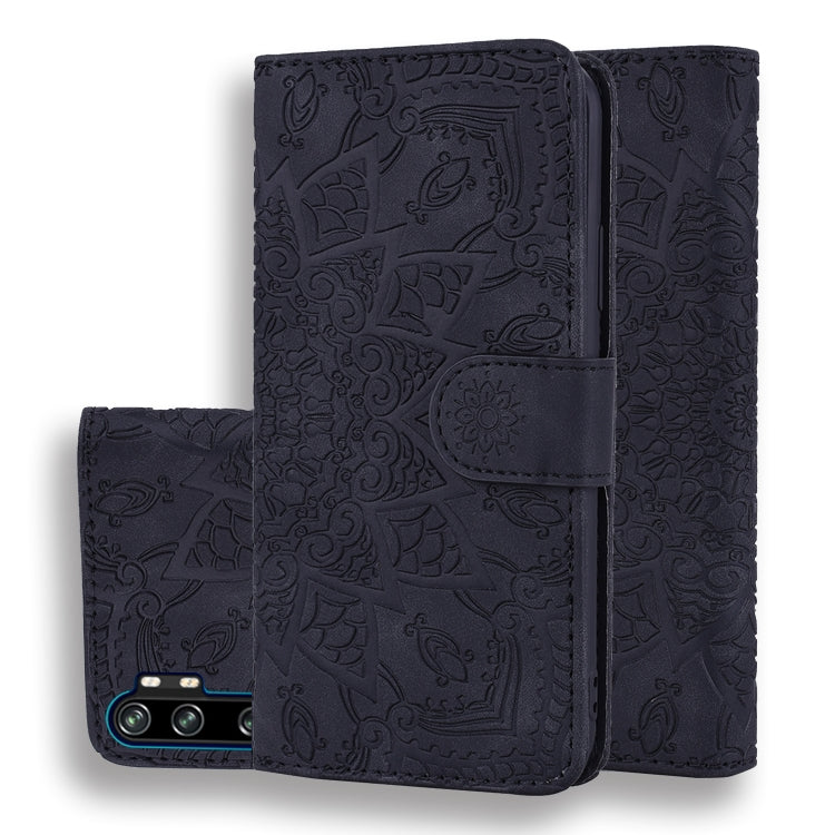 Embossed Sunflower Flip Wallet Case with Card Slots & Holder for Xiaomi & Huawei