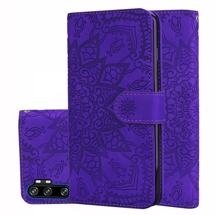 Embossed Sunflower Flip Wallet Case with Card Slots & Holder for Xiaomi & Huawei