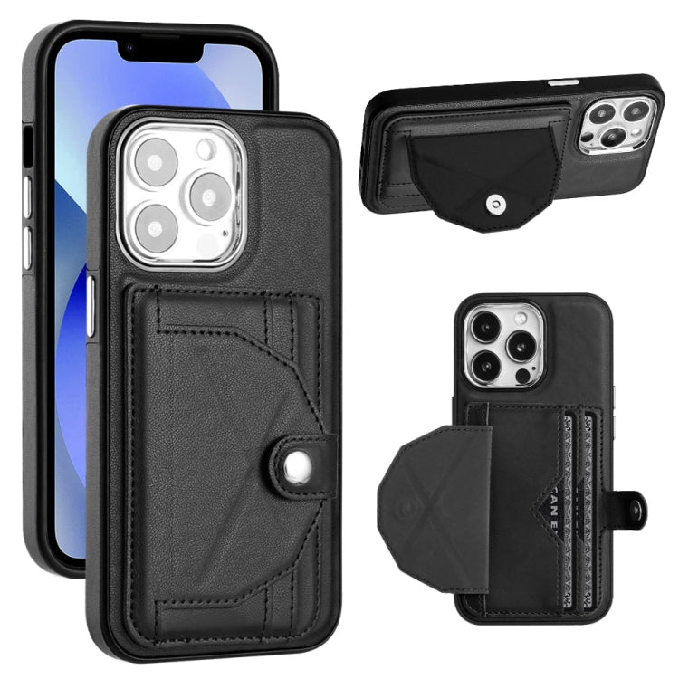 Shockproof PU Leather Phone Case with Card Holder – iPhone 13 / 13 Pro / 13 Pro Max / iPhone 12 / 12 Pro
