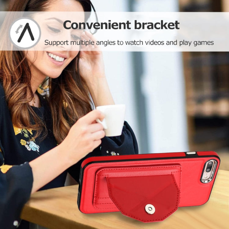 Shockproof PU Leather Phone Case with Card Holder – iPhone 6 Plus / 7 Plus / 8 Plus