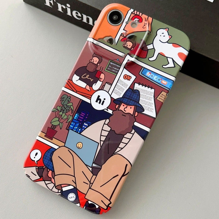 Painted Pattern PC Phone Case for iPhone SE 2022 / 2020 / 8 / 7