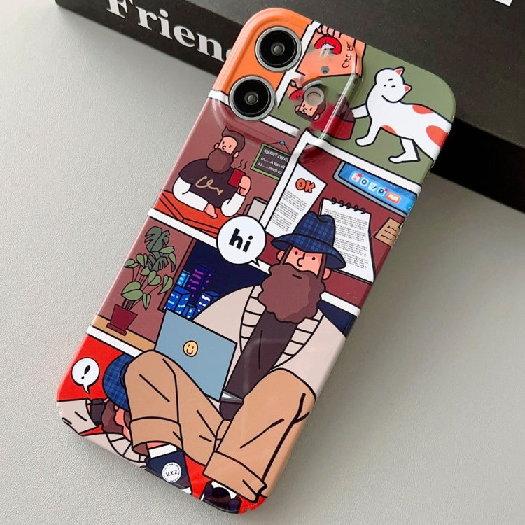 Painted Pattern PC Phone Case for iPhone 12