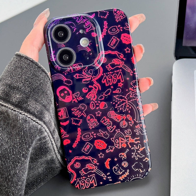 Painted Pattern PC Phone Case for iPhone 12