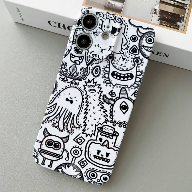 Painted Pattern PC Phone Case for iPhone 12