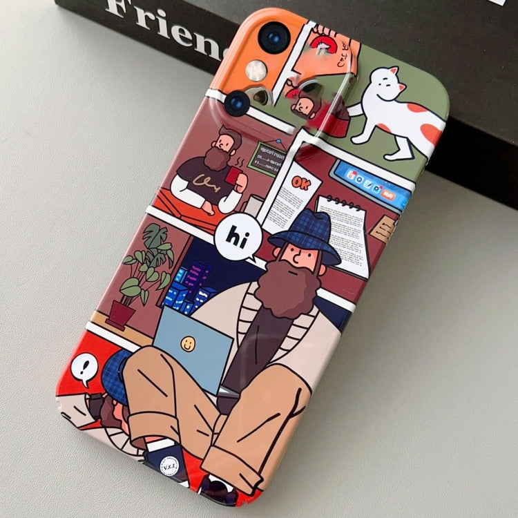 Painted Pattern PC Phone Case for iPhone XS Max